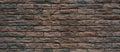 Brown brick wall. Hand made brick wall.