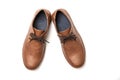 Brown Brogue isolated on a white background Royalty Free Stock Photo