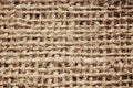 Brown burlap bag, close up Royalty Free Stock Photo