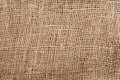 Brown burlap fabric background Royalty Free Stock Photo