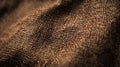 Brown Burlap Fabric Texture Close Up Royalty Free Stock Photo