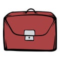 Brown business briefcase icon cartoon Royalty Free Stock Photo