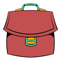 Brown business briefcase icon cartoon Royalty Free Stock Photo