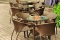 Brown cafe chairs