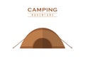 brown camping tent isolated on white background