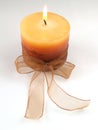 Brown candle with ribon
