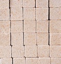 Brown cane sugar cubes Royalty Free Stock Photo