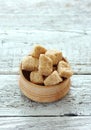 Brown cane sugar cubes Royalty Free Stock Photo