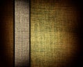 Brown canvas texture and beige strip as background