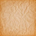 Brown canvas with the texture of crumpled paper. grunge background. Vector Royalty Free Stock Photo