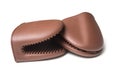brown caoutchouc potholders on white background Royalty Free Stock Photo