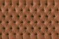 Brown capitone velours textile decoration with buttons