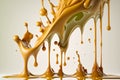 brown caramel wave splashes generative ai