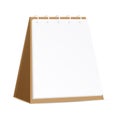 Brown cardboard blank table calendar or Marketing/Advertising
