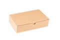 Brown cardboard box closed blank for advertising text Royalty Free Stock Photo