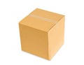 Brown cardboard box Royalty Free Stock Photo
