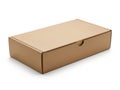 Brown cardboard box isolated on white background Royalty Free Stock Photo
