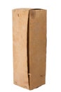 Brown cardboard box isolated on white Royalty Free Stock Photo
