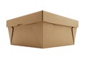 A brown cardboard box with a lid Royalty Free Stock Photo