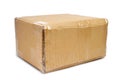 Brown cardboard box sealed with tape Royalty Free Stock Photo