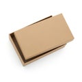 Brown cardboard box stack isolated on white background Royalty Free Stock Photo