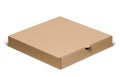 Brown Cardboard Pizza Box Mockup Royalty Free Stock Photo