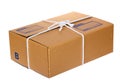 Brown cardboard postal box Royalty Free Stock Photo