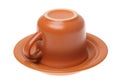 Brown ceramic cup