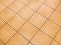 Brown ceramic floor tiles