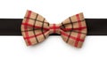Brown checkered bow tie isolated on white background with clipping path Generative AI Royalty Free Stock Photo