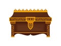 Brown chest on white background. Vector illustration. Royalty Free Stock Photo