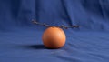 Matte surface of the egg. The twig s natural form introduces an Royalty Free Stock Photo