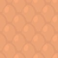 Brown chicken egg seamless pattern ornament . Eggs background Royalty Free Stock Photo