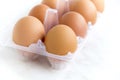 Brown chicken eggs Royalty Free Stock Photo