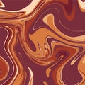 Brown chocolate color psychedelic fluid art abstract background concept design vector Royalty Free Stock Photo
