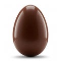 Brown chocolate egg isolated on a white background. Easter symbol, sweet dessert Royalty Free Stock Photo