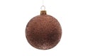 Brown christmas ball Royalty Free Stock Photo