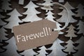 Brown Christmas Label With Farewell