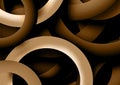 Brown circles abstract wallpaper background Royalty Free Stock Photo