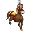 Brown circus Horse Royalty Free Stock Photo