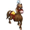 Brown circus Horse