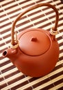 Brown clay kettle