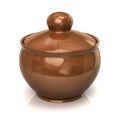 Brown clay pot Royalty Free Stock Photo