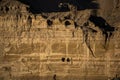 Brown cliff wall. Earth forest landform in Zanda County, Tibet, China.