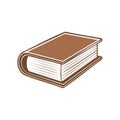 Brown Closed Book Vector Illustration Study Reading Education Knowledge Symbol Royalty Free Stock Photo