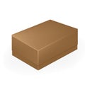 Brown closed mobile phone or shoe box Royalty Free Stock Photo