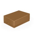 Brown closed mobile phone or shoe box Royalty Free Stock Photo