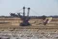 Brown coal - Bucket excavator at opencast mining Garzweiler Germany Royalty Free Stock Photo