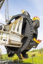 Opencast brown coal mine. Excavator SchRs-315. Extractive industry Royalty Free Stock Photo