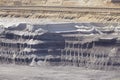 Brown coal - Layers of earth at opencast mining Garzweiler Germany